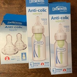 Dr. Brown's Natural Flow Anti-Colic Options Narrow Baby Bottles 4 oz
